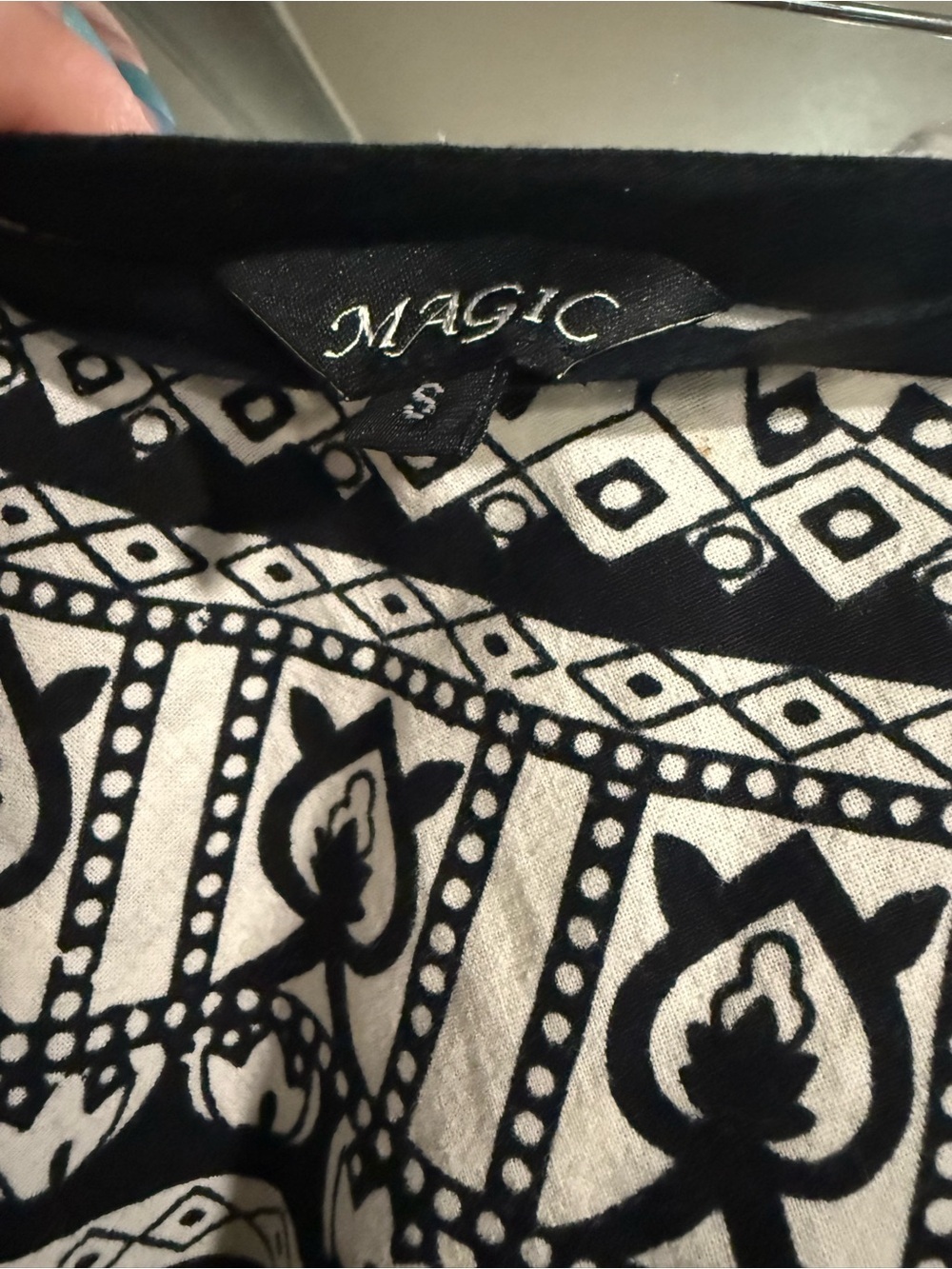 Magic Brand Black & White Patterned Maxi Skirt - Picture 3 of 3